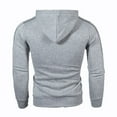 thumbnail image 3 of XFLWAM Mens Spring Fall Coat Long-Sleeve Thick Coats Cozy and Warm Zip Up Jacket Lightweght Coat with Pockets Gray 3XL, 3 of 4