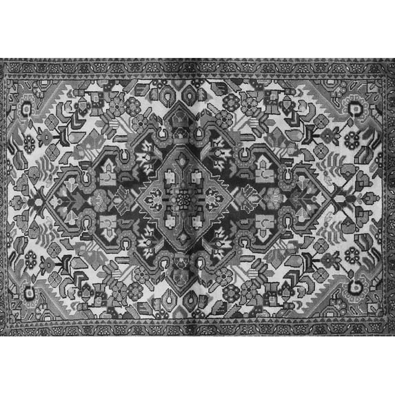 Ahgly Company Indoor Rectangle Persian Gray Traditional Area Rugs, 4' x 6'