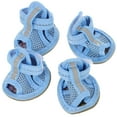 thumbnail image 4 of 4pcs Verano Transpirable Mascotas Botas para perros Sandalias de malla Zapatos para perros Zapatillas antideslizantes Suministros para mascotas (Azul) - Tamaño 3, 4 of 6