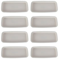 Milisten 8Pcs Rectangular Planter Trays for Indoor Plants Plastic White
