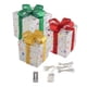 thumbnail image 1 of 3 cajas de regalo navideñas iluminadas con lazo para el árbol de Navidad de interior y exterior. Vistoso, 1 of 9