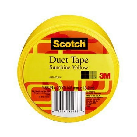 - 3M Scotch Duct Tape for Artists, Yellow, 1.88
