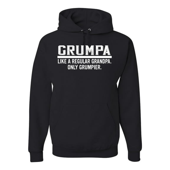 Wild Bobby,Grumpa Like A Regular Grandpa Only Grumpier, Father's Day, Unisex Graphic Hoodie Sweatshirt, Black, Small