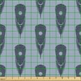 thumbnail image 2 of Ambesonne Bohemian Fabric by the Yard Upholstery, Ethnic Feathers Pattern, 5 Yards, Dark Indigo and Pale Grey, 2 of 5