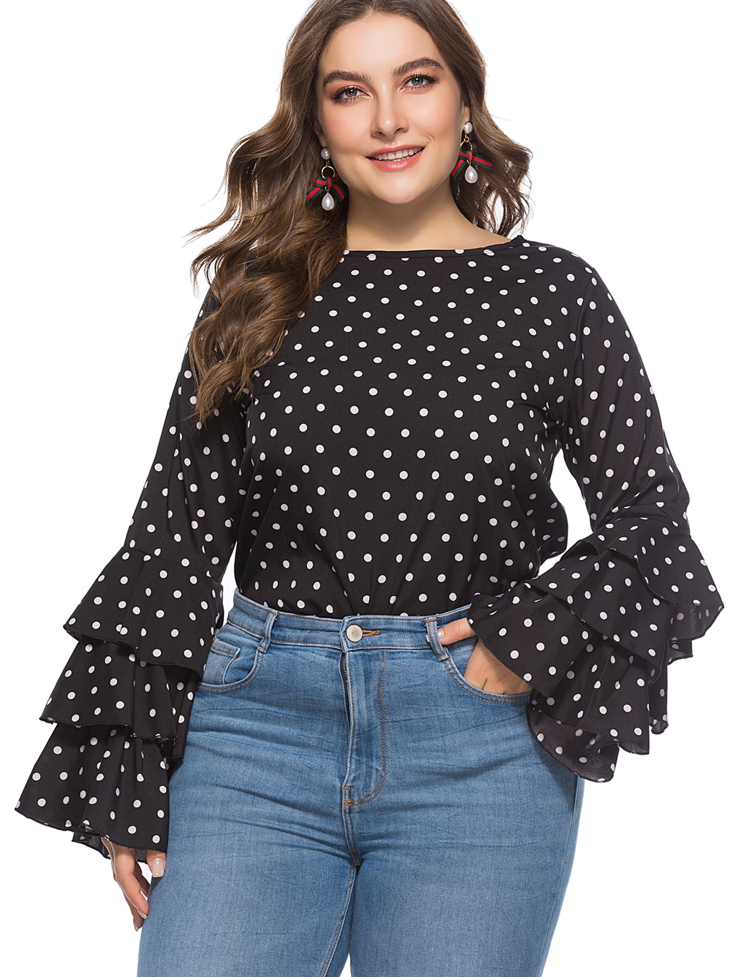 Women Maternity Bell Long Sleeve Tops 