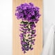 thumbnail image 5 of pstuiky Flores artificiales colgantes de color violeta decoración de seda simulación de violeta violetas artificiales colgantes., 5 of 6