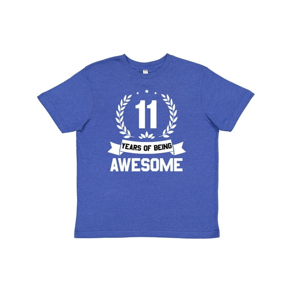 Inktastic 11 Years of Being Awesome White Birthday Youth T-Shirt