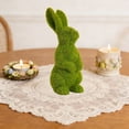 thumbnail image 2 of Yhmxh Easter Bunny Decorations, Resin Moss Bunny Figurines Green Faux Flocked Rabbit for Easter Decor Small Decorative Rabbit Statues for Easter Party Favors Gifts, Spring Tabletop Centerpiece, 2 of 7