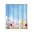 thumbnail image 2 of Fmbmuo Floral Shower Curtain 72x72 Inch Waterproof Heavy-Duty Polyester Bathroom Partition Curtain with 12 Hooks No-Drill Flower Decor,Multicolor, 2 of 4