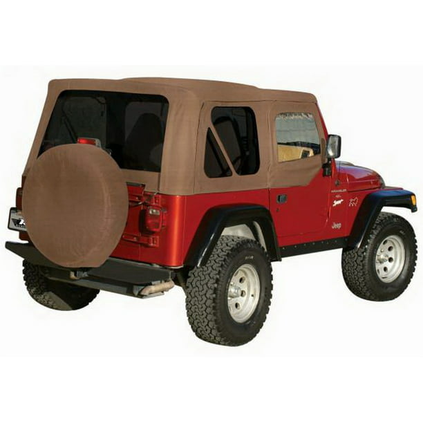 Rampage Products 99717 Factory Replacement Soft Top for 1997-2006 Jeep  Wrangler TJ with Door Skins, Spice 