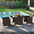 thumbnail image 2 of Gymax 3 Piece Patio Wicker Dining Set 2 Rattan Chairs w/ Rectangle Tempered Glass Dining Table, 2 of 10