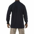 thumbnail image 2 of 5.11 Work Gear Men's Professional Long Sleeve Polo Shirt, Cotton Pique Knit, Reinforced Seams, Dark Navy, 3X-Large, Style 42056, 2 of 3