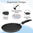 thumbnail image 6 of Alpine Cuisine Griddle Pan Aluminum 12-Inch Nonstick Coating, Griddle Pan for Stove Top with Stay Cool Handle, Durable Nonstick Cookware - Dishwasher Safe - Gray, 6 of 8