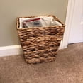 thumbnail image 4 of Light Weave Hyacinth Waste basket Natural for bathroom, bedroom, kitchen or living room, 4 of 6