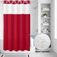 thumbnail image 2 of No Hook Shower Curtain, Pure Red Shower Curtains for Bathroom with See Through Top Window, Simple Solid Color Waterproof & Washable Bath Curtain Stand Up Stall 36"x72", 2 of 9