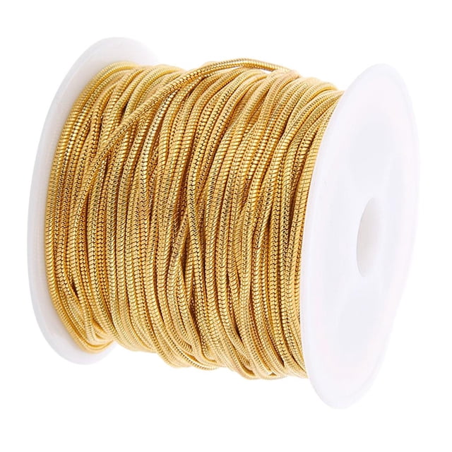 10 yardas 1,5 mm DIY cadena de serpiente collar de cadena para oro Zulema Cadena europea de cobre de la serpiente
