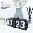thumbnail image 3 of Reloj de escritorio con tapa reloj abatible digital retro automático de acero inoxidable 304 minimalista para el hogar para la escuela ANGGREK Otros, 3 of 8