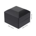 thumbnail image 2 of Portable LED Lighting Jewelry Wedding Ring PU Gift Box Storage Box Case (Black), 2 of 8