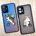 thumbnail image 2 of Matte Case for VIVO Y93 Y91C Y91 Y85 Y77 Y76 Y75 Y73 Y72 Y71 Y53 Y52S Y50 Y35 Y22 Y21 4G 5G Case Cute Cat Cartoon Illustration, 2 of 5