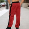 thumbnail image 6 of Mens Sweatpants,Autumn and Winter Men's Casual Pants Heavy Loose Color Collision Splicing Straight Sports Sweatpants,Cargo Pants for Men,Size:S, 6 of 9