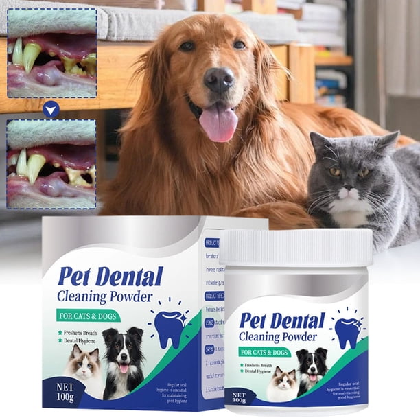 Todaioua Dog Dental Powder - Teeth Cleaning Powder for Dogs