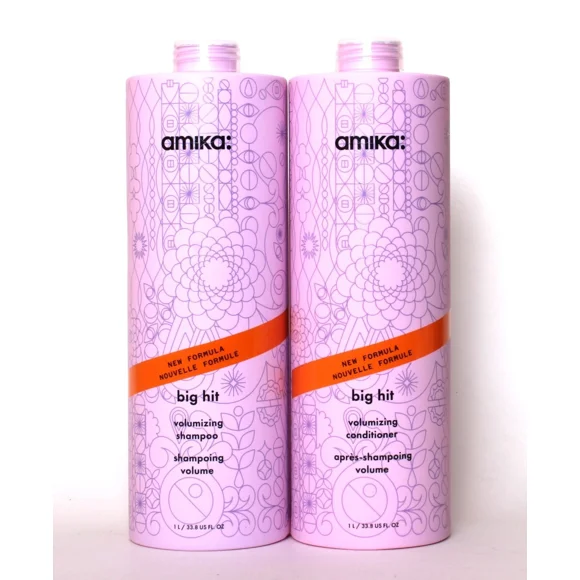 Amika Big Hit Volumizing Shampoo + Conditioner 1000mL Duo