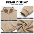 thumbnail image 6 of LRGSHF Men's Quarter Zip Stand Collar Sweatshirt, Loose Fit Long Sleeve Pullover with Pocket, Solid Color Casual Sweat Top, 6 of 7