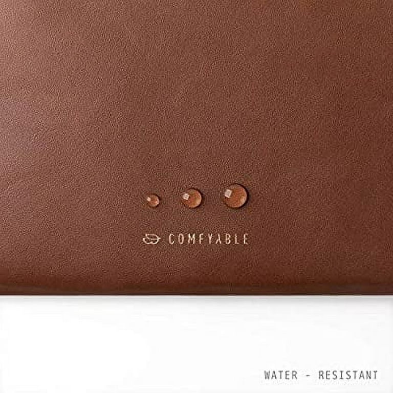 Comfyable Slim Protective Laptop Sleeve 13-13.3 inch for MacBook Pro & MacBook  Air, PU Leather Bag Waterproof Cover Notebook Computer Case for Mac, Brown  