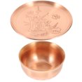 thumbnail image 4 of Cuenco de cobre para ofrendas, cuenco para agua bendita, cuenco para purificar el aire, cuenco para té sacrificial con bandeja para altar, rituales de meditación y quemadores de incienso., 4 of 7