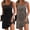 Black/Leopard, variant on Nightgowns for Women 2 Pack Sleeveless Sleepwear Tank Sleep shirts Chemise Nightshirt