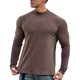 thumbnail image 2 of Blusa y camisa de cuello alto de manga larga para hombre, color liso, cálida y ajustada, cuello semialto, manga larga, base deportiva y fitness, top de poliéster para hombre., 2 of 5
