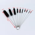 thumbnail image 4 of 10 cepillos de limpieza de pajitas de acero inoxidable para beber limpiadores de pajitas (negro) JShteea Libre de BPA, 4 of 9