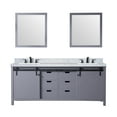 thumbnail image 3 of Lexora Home Marsyas 80" Carrara Marble Top Double Vanity in Dark Gray, 3 of 10