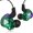 green, variant on New Mic Sport Headset with Microphone Wired Earphone Headphones RED