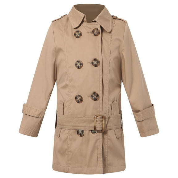 Richie House Girls' Double-breasted Jacket with Lapel Collar RH1378