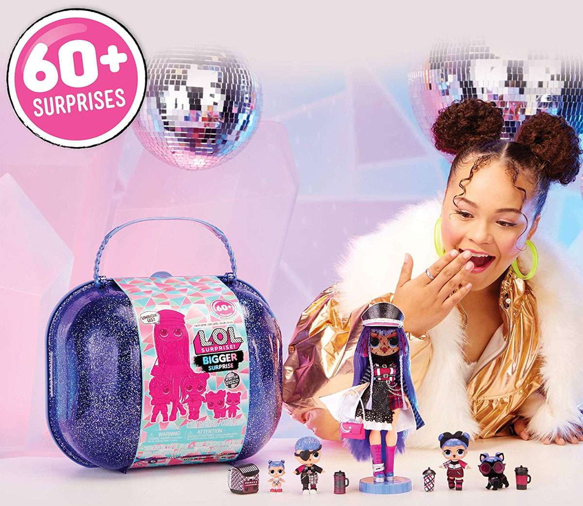 LOL Surprise Winter Disco BIGGER Surprise Mystery Pack with Big Lil Sisters Doll Box Walmart