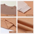 thumbnail image 6 of UVN Sweatshirts for Women Crewneck Casual Long Sleeve Blouse Color Block Loose Tops, 6 of 9