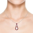 thumbnail image 5 of Angara Natural Ruby Infinity Pendant Necklace for Women in 14K White Gold (Size-1.3mm) – July Birthstone Jewelry | Ruby Necklace with Puffed Heart, 5 of 9