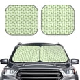 thumbnail image 2 of Xecao Green Avocado for Foldable Car Sun Shades (2-Pack) offer sun protection with an easy-fold design for convenient windshield shading., 2 of 7