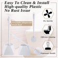 thumbnail image 3 of 15 Sets Toilet Holder and Brush Set 16.14 Inch Toilet Bowl Cleaner Brush with  Bathroom Scrub Plastic  with Long Handle for Bathroom Cleaning, Easy to Assemble (White), 3 of 6