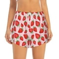 thumbnail image 2 of Daiia Strawberries Pattern Women's 2 in 1 Running Shorts - Lightweight Athletic Workout Gym Yoga Shorts Liner with Phone Pockets-Small, 2 of 7