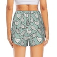 thumbnail image 3 of Picia Hand Drawn Chickens Pattern Women's 2 in 1 Athletic Running Shorts High Waisted Workout Casual Gym Sweat Shorts with Comfy Liner Zipper Pockets-Medium, 3 of 9