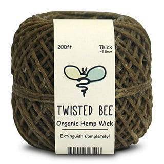 Hemp Candle Wicks 8 inch 2.5mm Beeswax Candle Wicks Thick Candle Wicks Hemp Wicks  Edible Candle Wick Butter Candle Making Wicks 