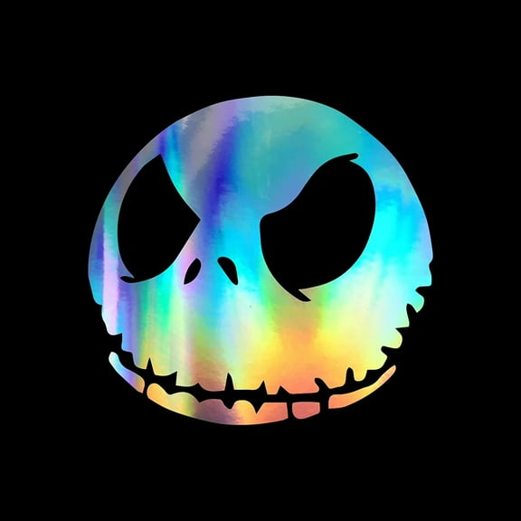 Jack Skellington Holographic NBC Nightmare Before Christmas 6 Inch Professional Sticker for Truck, Car, Tumbler, Cup, Laptop, Decor, Locker, Table, Window