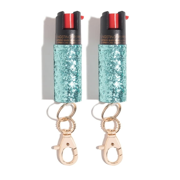BLINGSTING Essentials Pepper Spray for Self Defense, Mint, 2 Pack, 1 in x 1 in x 3 in
