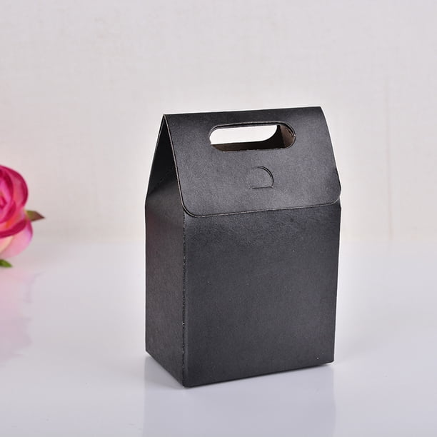 Xiao Hua Regalo, bolsa de embalaje de caja de regalo, bolsa de regalo de papel kraft vintage (grande, negra)