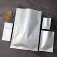 thumbnail image 1 of Bolsa de papel de aluminio puro engrosada, sellada al vacío por tres lados, bolsa de envasado de bocadillos, bolsa de envasado de mascarillas de té, 100 piezas, 1 of 5