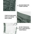 thumbnail image 4 of Charmo Womens Swim Shorts High Waisted Tummy Control Swimsuit Bottoms Ruched Board Shorts, 4 of 6