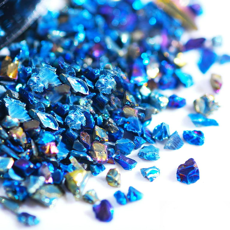 Bag Crushed Glass Craft Glitter For Resin Irregular Metallic - Temu