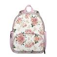 thumbnail image 1 of Tropical Flower and Leaves Students Backpack - Vintage Floral and Skull Design with Comfortable Dual Shoulder Support, Lightweight School Bag for Developing Students, 1 of 6